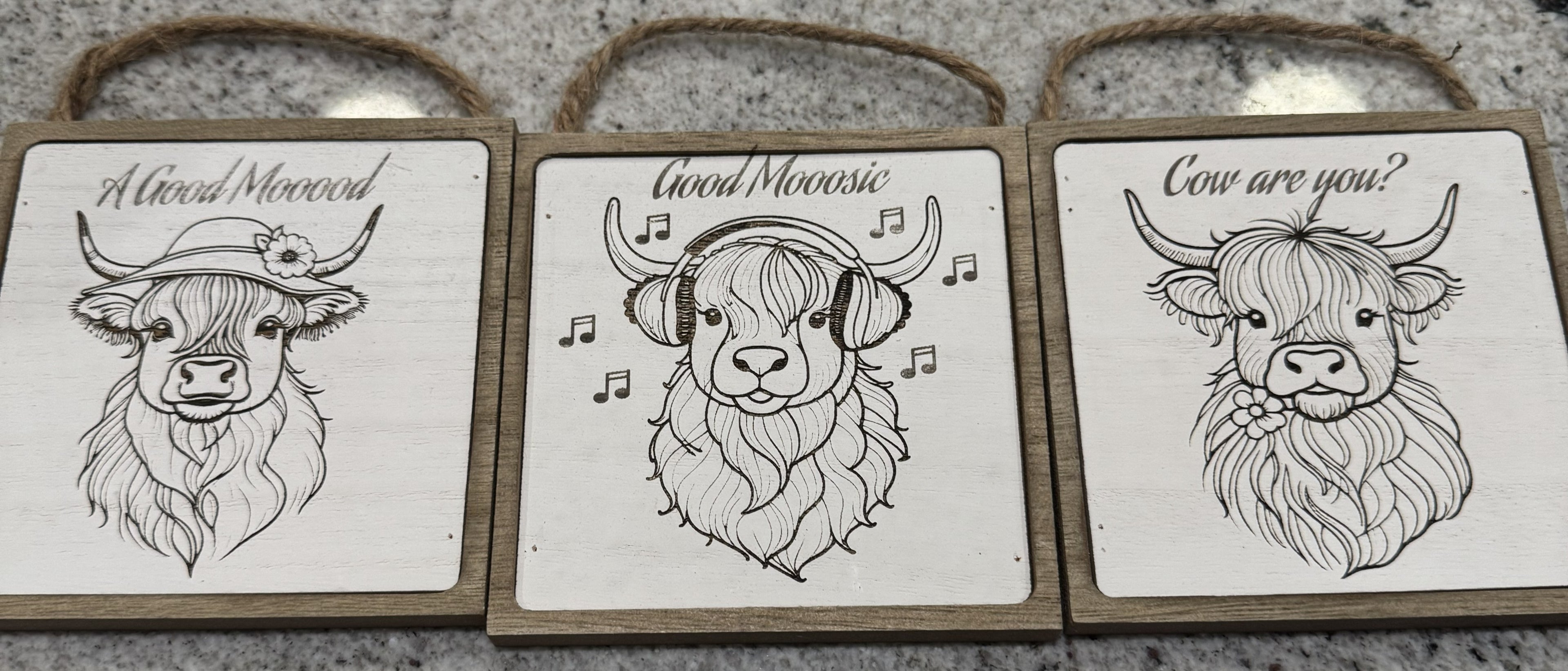 Cow-Themed Wall Art Set
